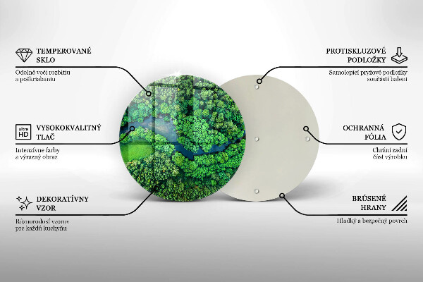 Kitchen worktop protector Forest and river from a bird's eye view