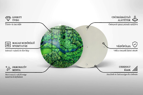 Kitchen worktop protector Forest and river from a bird's eye view