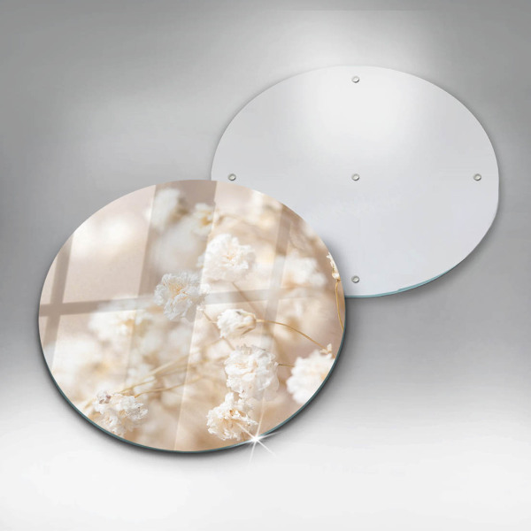 Kitchen worktop protector Delicate white flowers