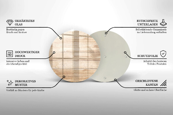 Chopping board glass Wooden planks