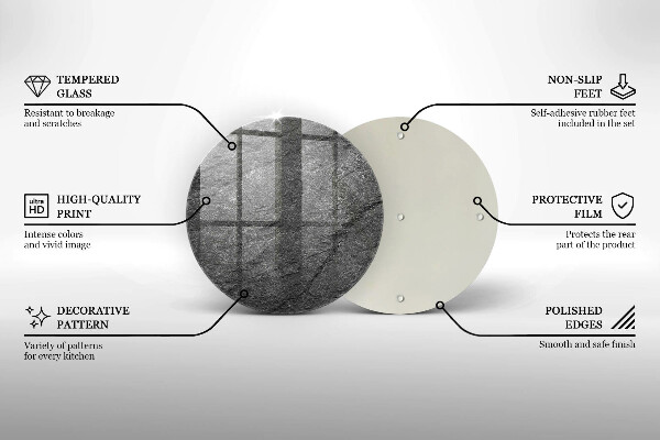 Chopping board glass Stone texture