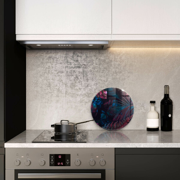 Chopping board glass Dark jungle