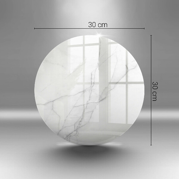 Chopping board glass Delicate white marble