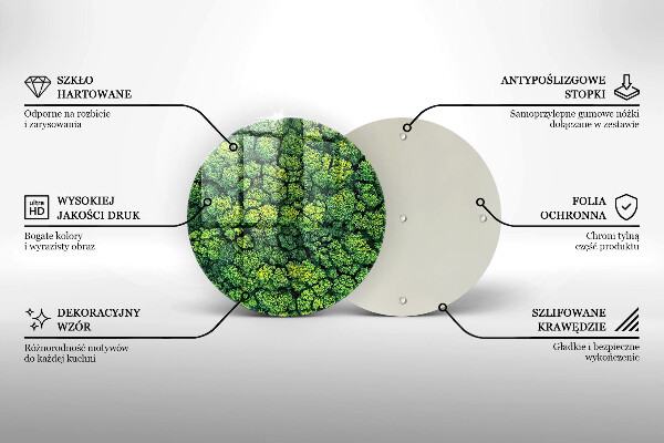 Chopping board glass Nature - moss plant