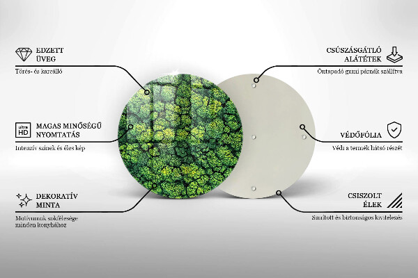 Chopping board glass Nature - moss plant