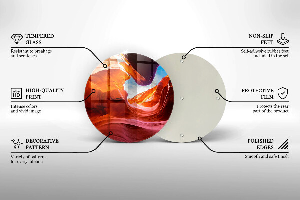 Chopping board glass Kanion rocks landscape