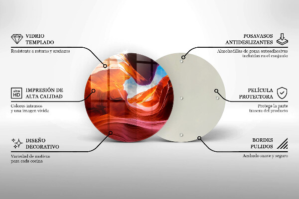 Chopping board glass Kanion rocks landscape