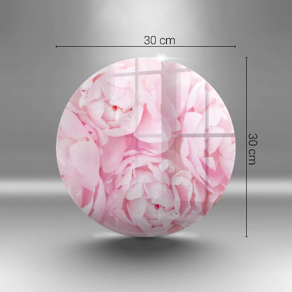 Glass worktop protector Delicate peonies