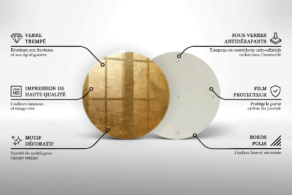 Glass worktop protector Gold texture background
