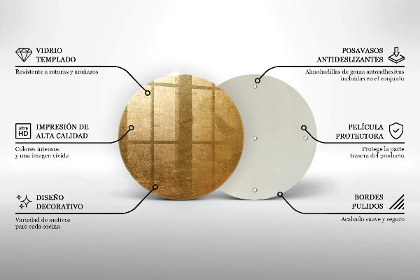 Glass worktop protector Gold texture background