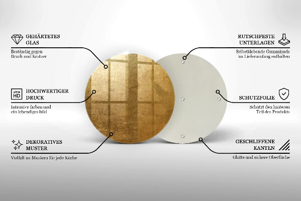 Glass worktop protector Gold texture background