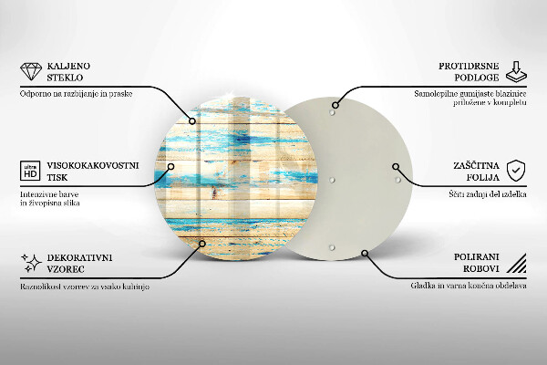Glass worktop protector Retro boards wood