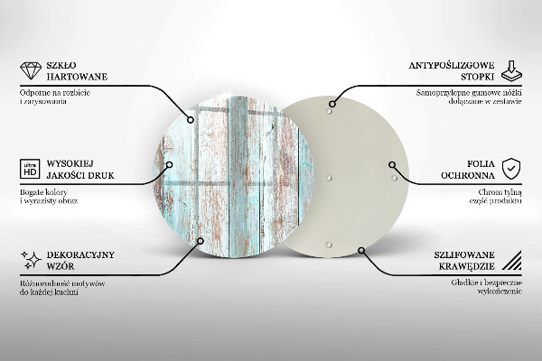 Glass worktop protector Old vintage boards