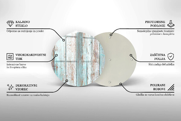 Glass worktop protector Old vintage boards