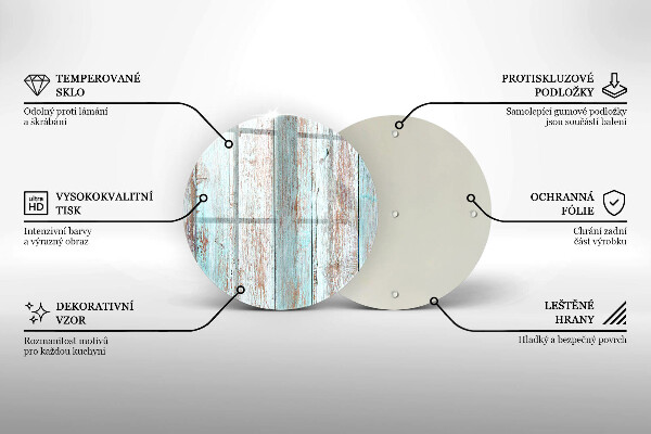 Glass worktop protector Old vintage boards