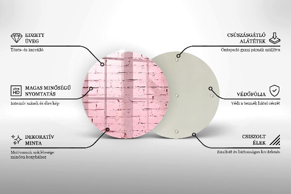Glass worktop protector Pastel wall bricks