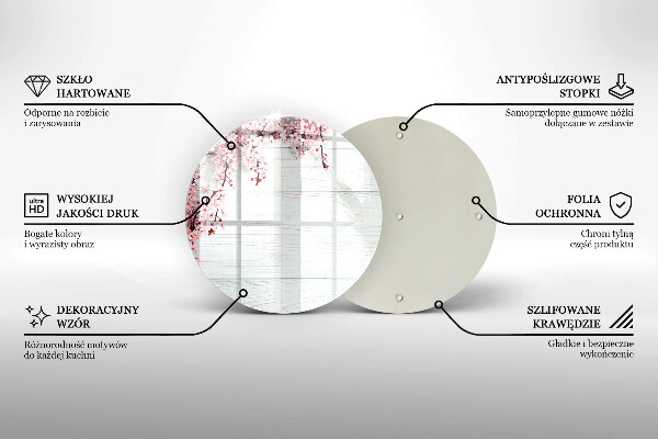 Glass worktop protector Flowers on the boards