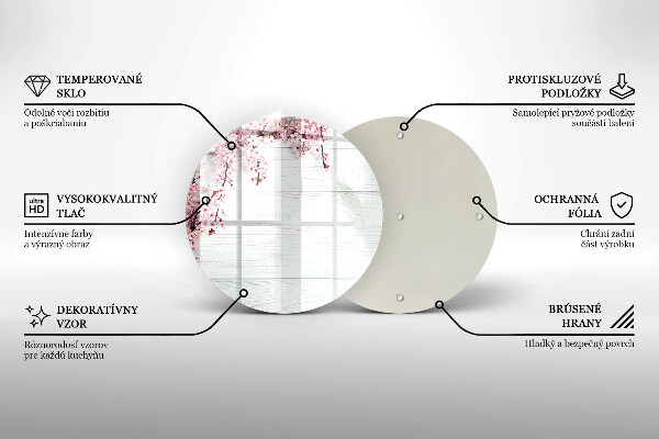 Glass worktop protector Flowers on the boards