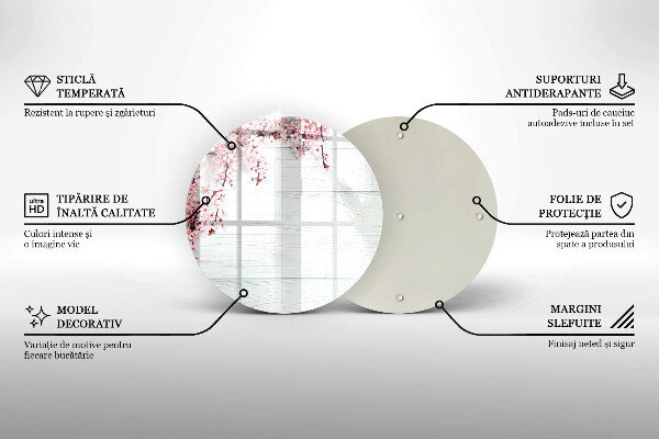 Glass worktop protector Flowers on the boards