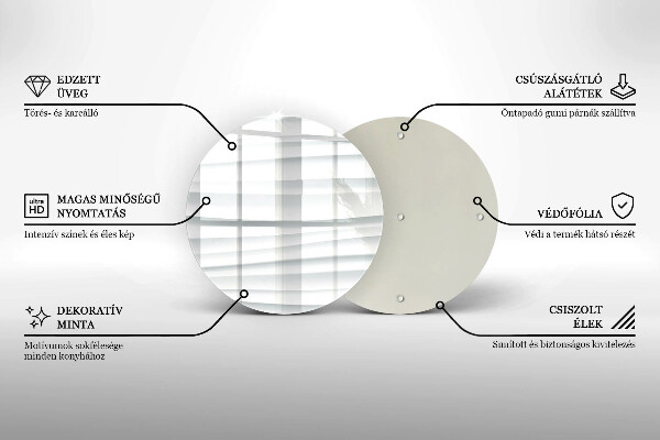 Chopping board glass Modern structure