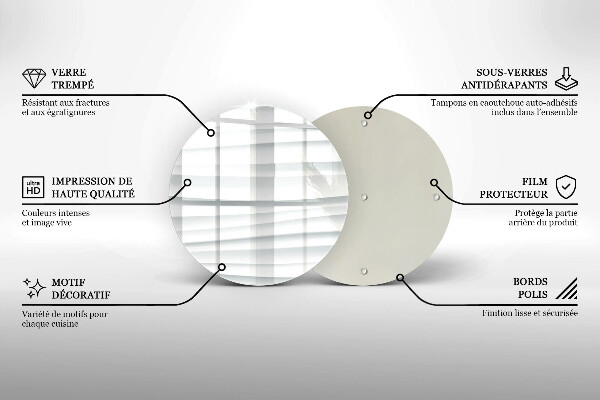 Chopping board glass Modern structure