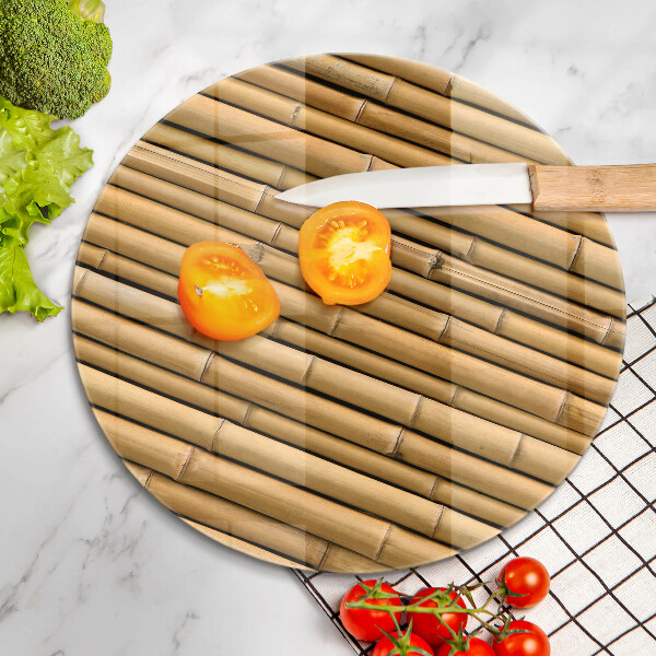 Glass worktop saver Nature boho bamboo