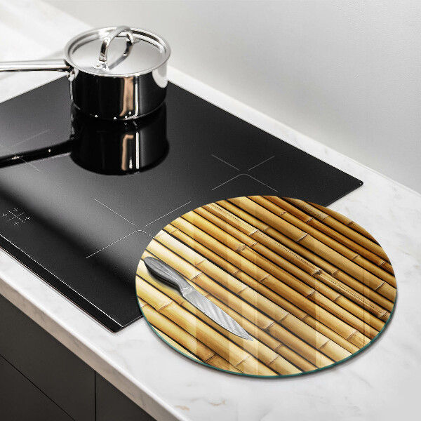 Glass worktop saver Nature boho bamboo