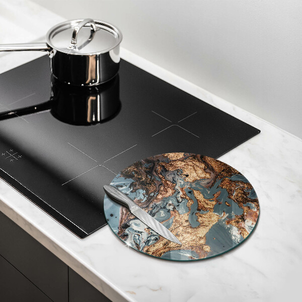 Chopping board Decorative rock with gold