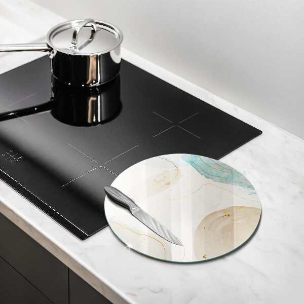 Chopping board Boho, spots and gold
