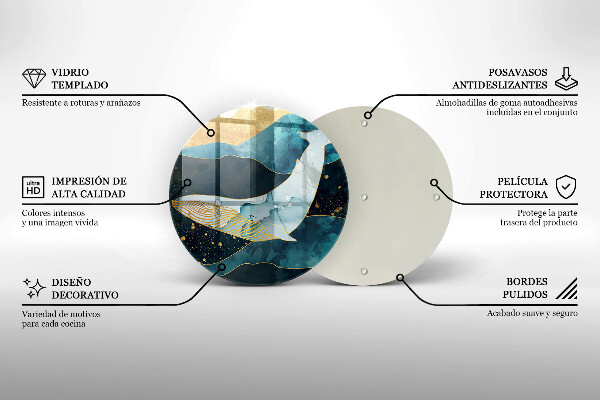 Kitchen worktop protector Whale abstraction