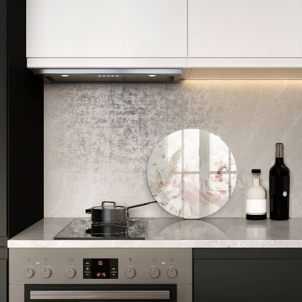 Kitchen worktop protector Pastel peonies