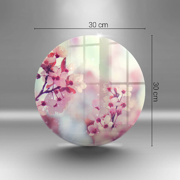 Glass worktop protector Spring pink flowers