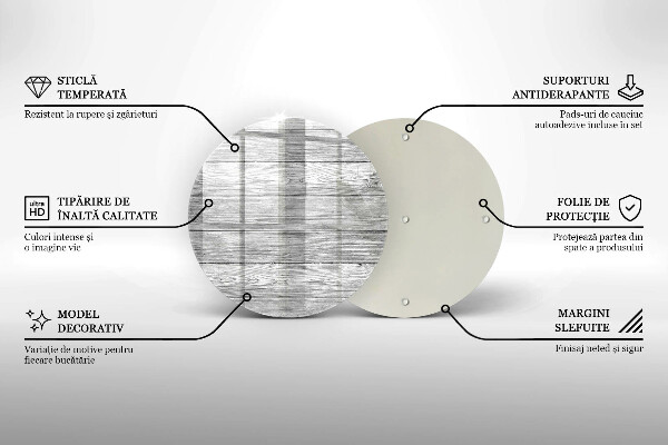 Glass worktop protector Wood old boards