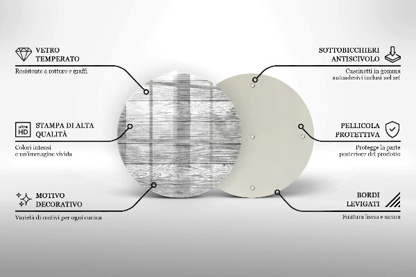 Glass worktop protector Wood old boards