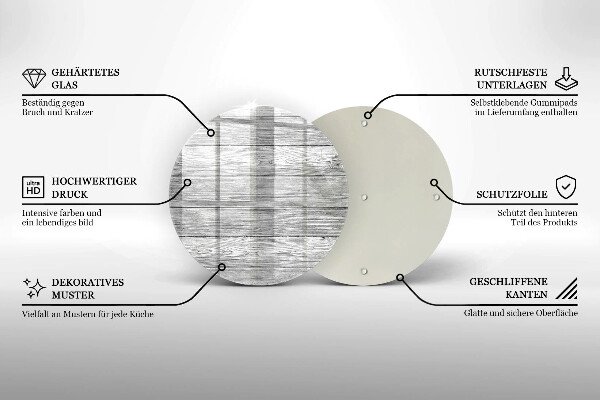 Glass worktop protector Wood old boards