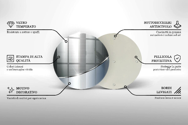 Glass worktop protector Pattern metal abstraction