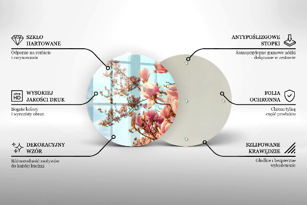 Glass worktop saver Pink Flowers Tree