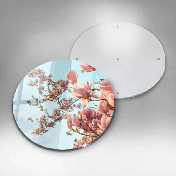 Glass worktop saver Pink Flowers Tree