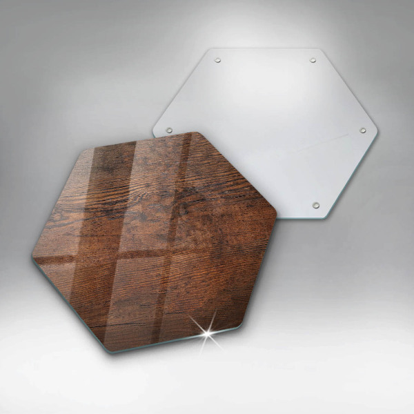 Chopping board glass Dark wood board