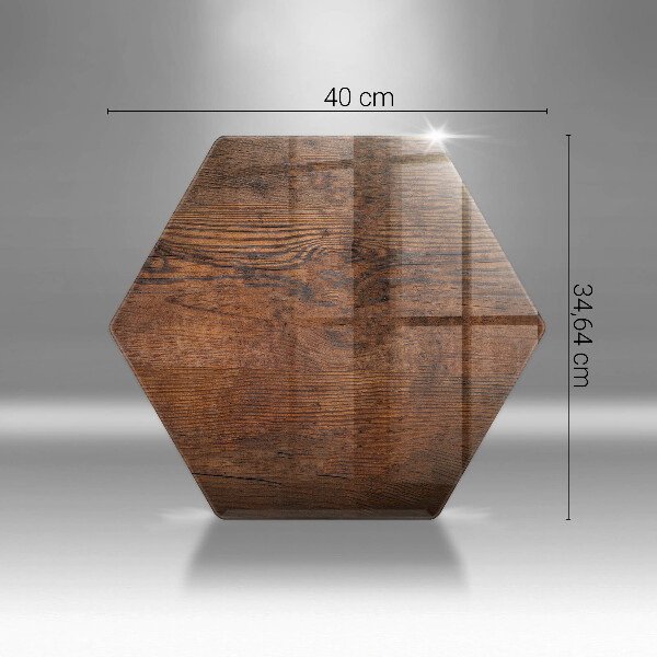 Chopping board glass Dark wood board