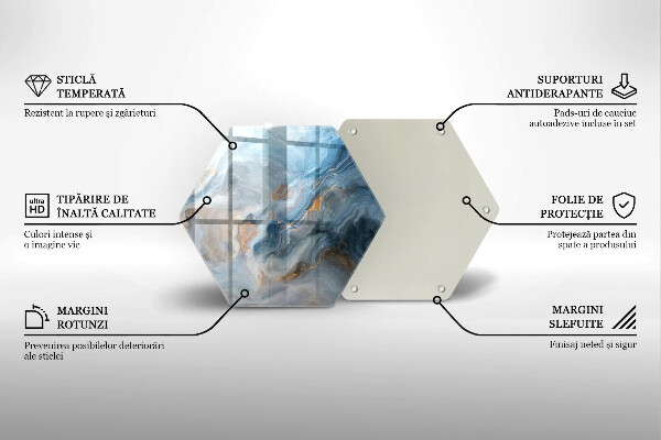 Chopping board glass Marble texture