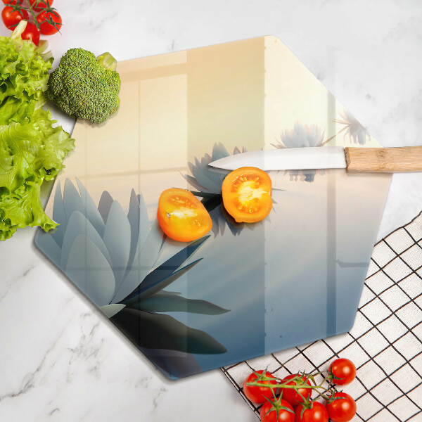 Chopping board Lilie flowers on the water