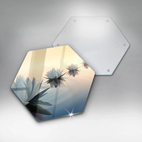 Chopping board Lilie flowers on the water