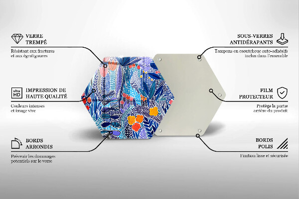 Chopping board glass Painted meadow