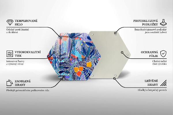 Chopping board glass Painted meadow