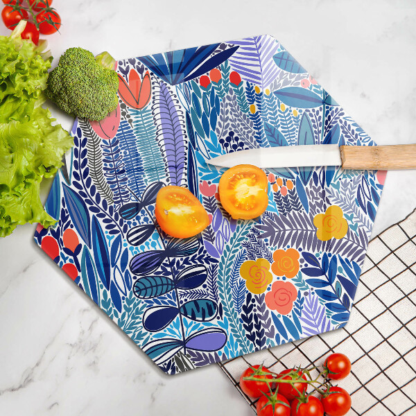 Chopping board glass Painted meadow