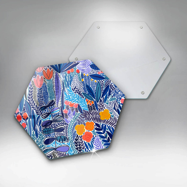 Chopping board glass Painted meadow