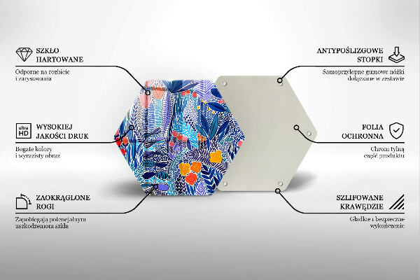 Chopping board glass Painted meadow