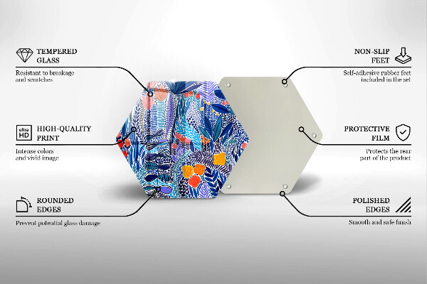 Chopping board glass Painted meadow