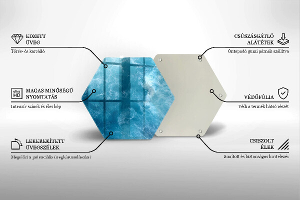 Kitchen worktop protector Blue water